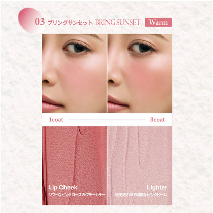 フィットユアスキン リップチークヒドゥンライター 02 サテンローズ 5g
