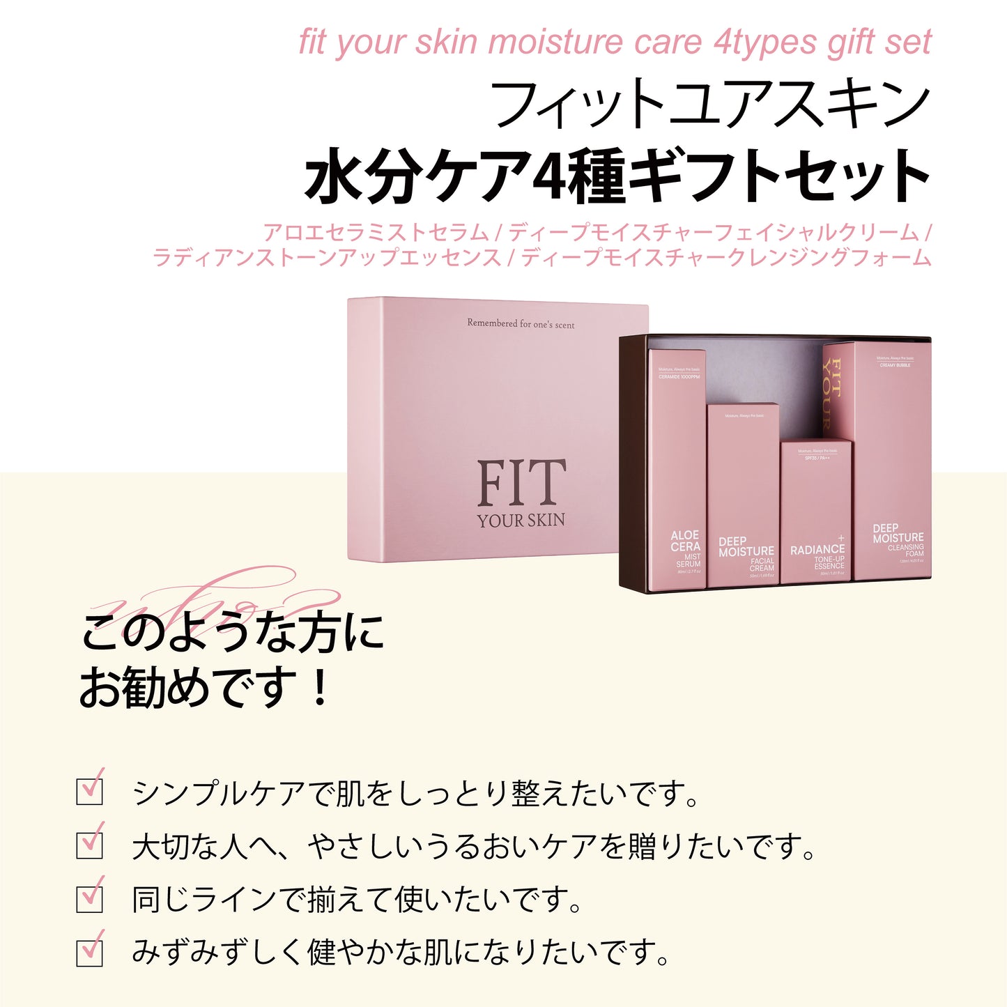 フィットユアスキン 水分ケア4種ギフトセット